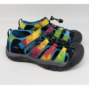Keen Newport Sandals H2 Youth Sz 4 Rainbow Tie Dye Hiking Unisex Water Shoes